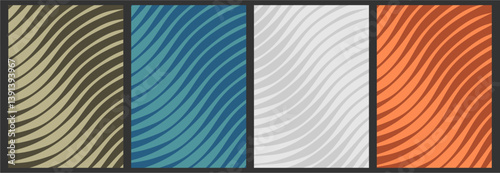 Abstract Pattern Texture Curved Lines with Retro Style. Abstract wavy lines background