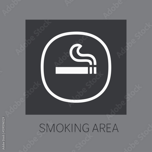Classic smoking pipe silhouette logo with vintage style and curved shape
