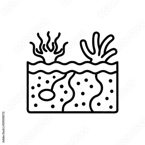 Skin Layers Anatomy With Follicles And Subcutaneous Fat Tissue Line Art