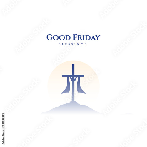 Good friday cultural background for spiritual belief and faith vector. Good Friday post and creatives. Happy Good Friday and Holy Week Flyer Design.