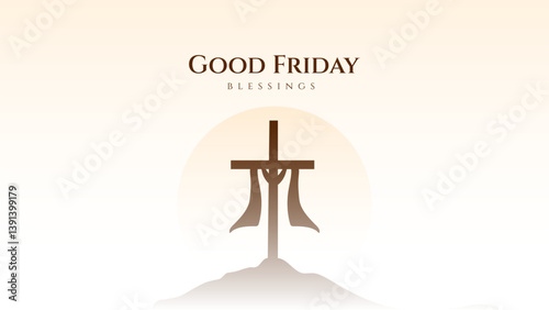 Good friday cultural background for spiritual belief and faith vector. Good Friday post and creatives. Happy Good Friday and Holy Week Flyer Design.