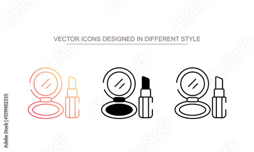 Cosmetics icon design with white background stock illustration