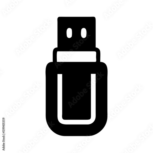 USB Flash Drive with Cap Icon Design