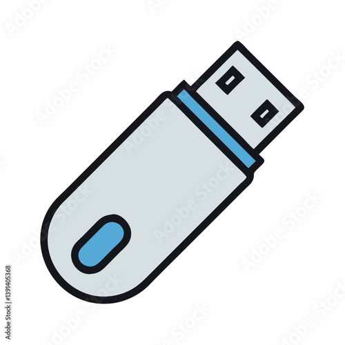 USB Flash Drive with Cap Icon Design