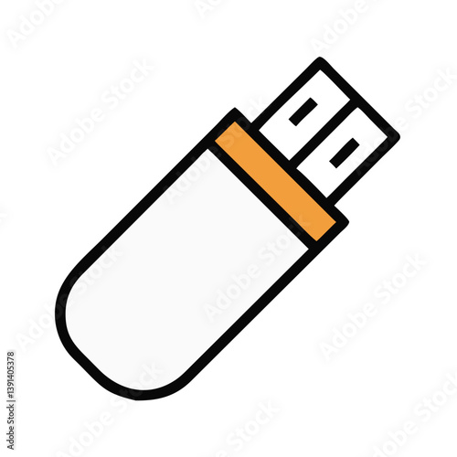 USB Flash Drive with Cap Icon Design