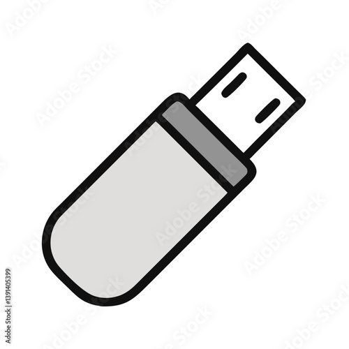 USB Flash Drive with Cap Icon Design