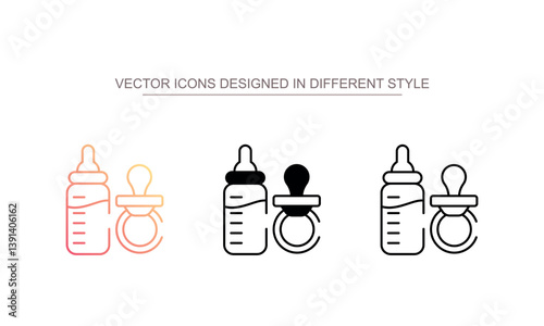 Baby Goods icon design with white background stock illustration
