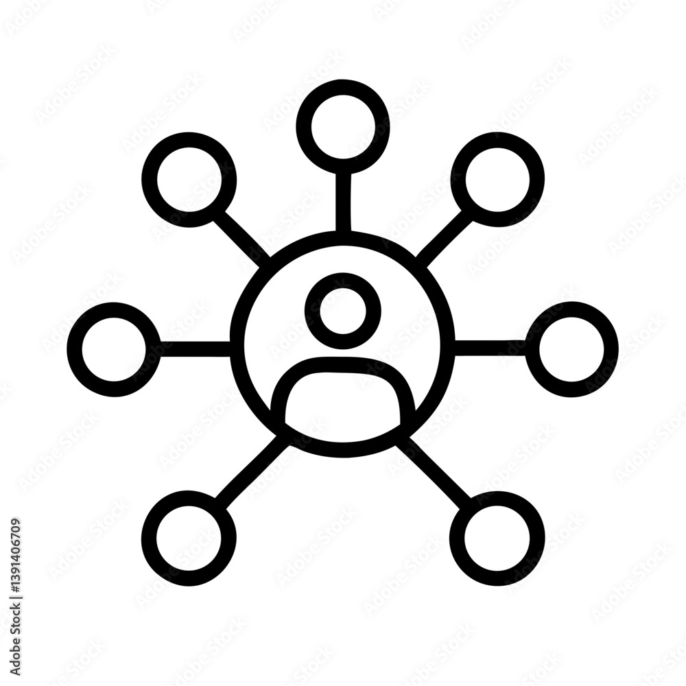 User Connection Network Diagram Icon Design User Connection Network Diagram Icon Design