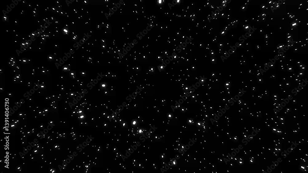 Warp speed effect. Accelerated flight through stars. Space jump.