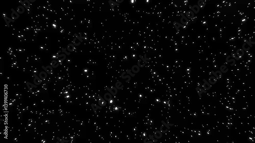 Warp speed effect. Accelerated flight through stars. Space jump.