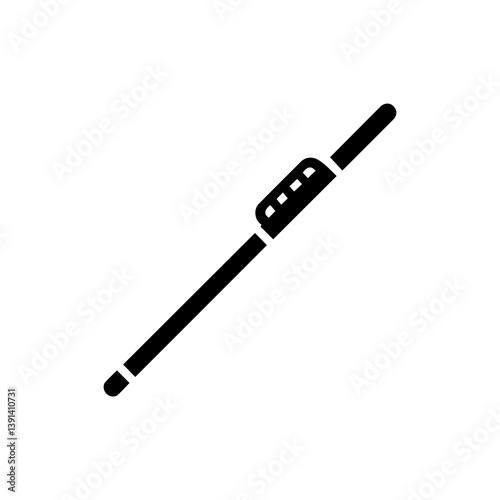 Flat Pole Vault Stick with Slight Curve and Grip Detail for Athletics