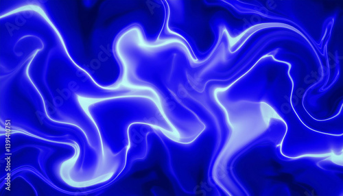 Abstract Blue Swirling Liquid, Dynamic Fluid Motion, Glowing Energy