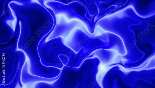Abstract Blue Swirling Liquid, Dynamic Fluid Motion, Glowing Energy
