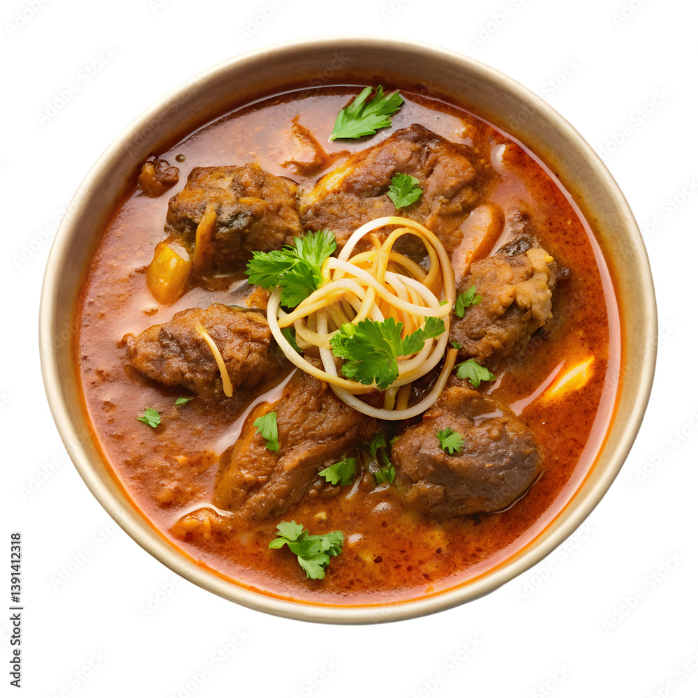 Traditional Nihari Stew on Transparent Background – Perfect for Dinner Traditional Nihari Stew on Transparent Background – Perfect for Dinner