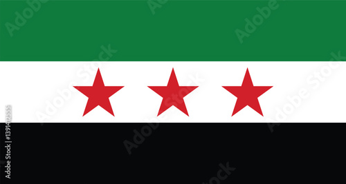 Syria new flag , vector design and digital , national flag of Syria