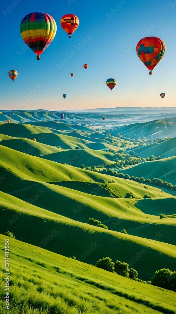 Fototapeta premium hot air balloon in flight