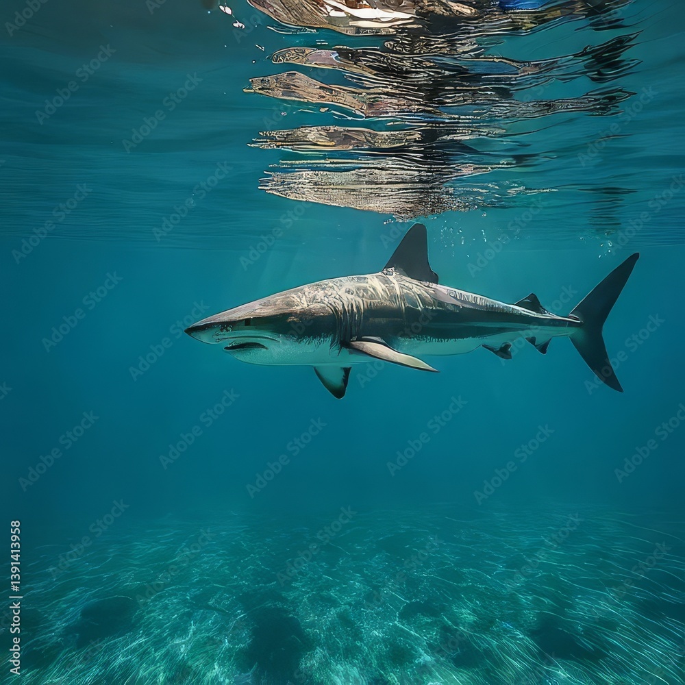 Fototapeta premium shark in the sea