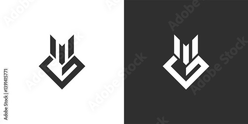 Letter m g logo. Suitable for business logo, brand, interview show, podcast, quiz. Flat Vector Logo Design Template Element.