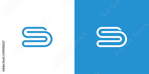 Letter s b logo. Suitable for business logo, brand, interview show, podcast, quiz. Flat Vector Logo Design Template Element.
