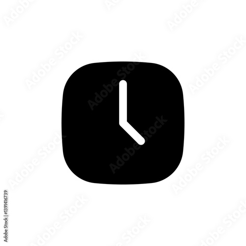 clock icon, perfect for adding a touch of casualness to designs and representing time or scheduling. Ideal for web design, user interfaces, and educational materials