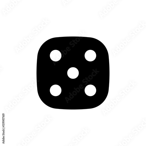 dice icon. Perfect for illustrating concepts related to games,  chance, risk, luck, probability, or decisions