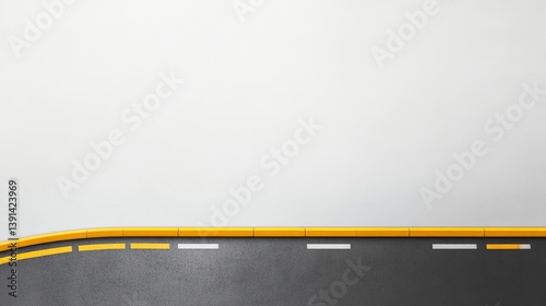 Wallpaper Mural Curved Road with Yellow Edge and Blank Background for Design Use Torontodigital.ca