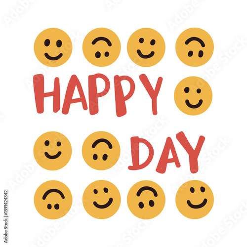 Happy Day with Smiles and Emojis