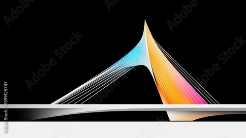 Wallpaper Mural Abstract Colorful Bridge Design with Modern Artistic Elements Torontodigital.ca