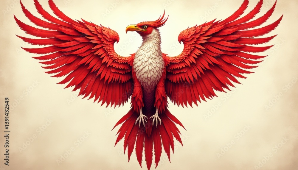 Fototapeta premium Garuda Bird with White Background