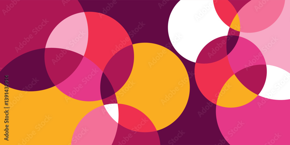 Obraz premium Abstract background bright circles geometric design.