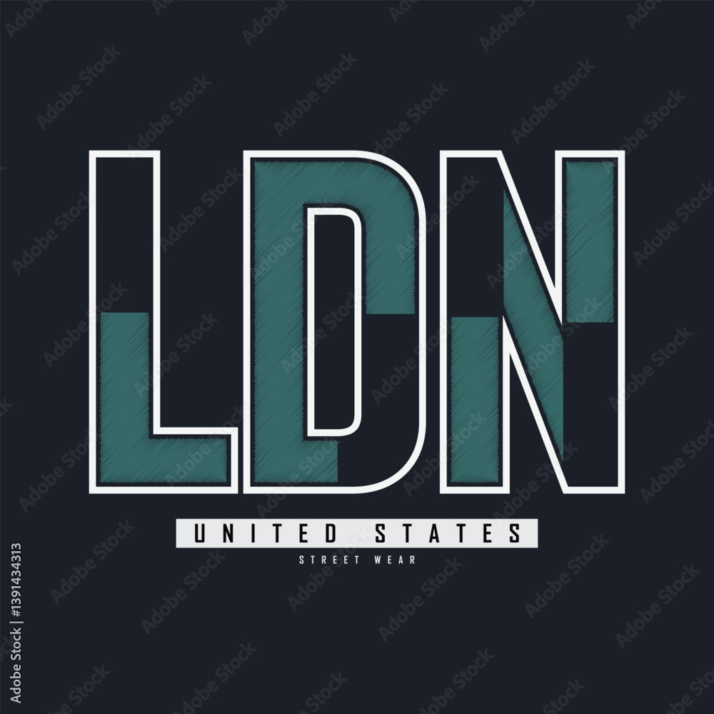 Obraz na plátne London illustration typography. perfect for t shirt design