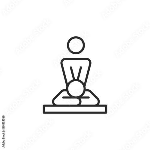 Massage icon. Simple massage therapy icon for social media, app, and web design. Vector illustration