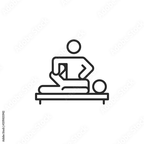 Massage therapy icon. Simple massage therapy icon for social media, app, and web design. Vector illustration