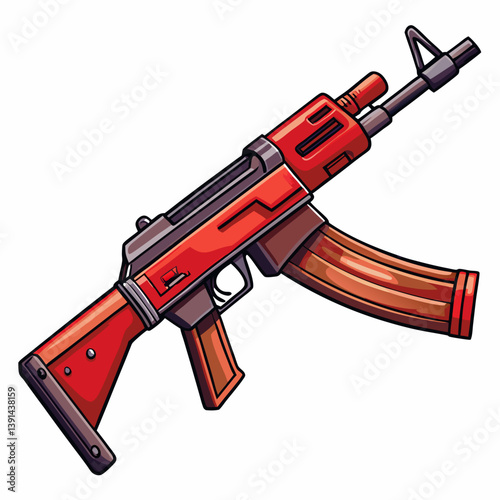 assault rifle vector illustration