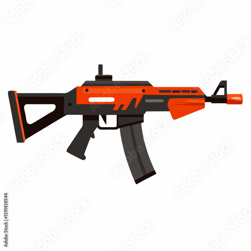 assault rifle vector