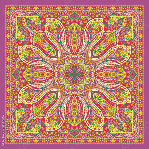 Seamless Pattern Design – Colorful Abstract Textile, Fabric Print, Repeating Vector Background