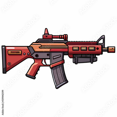 assault rifle vector illustration