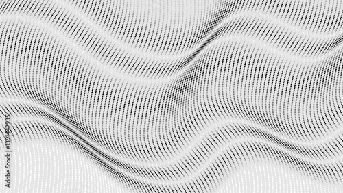 Abstract vector background of halftone wave dots. resembles the texture of folded fabric.