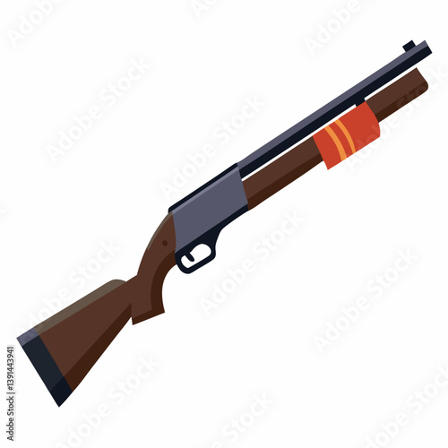 shotgun rifle isolated on white