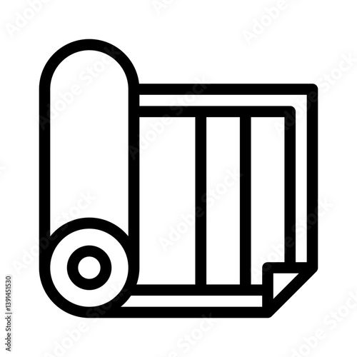 yoga mat line icon