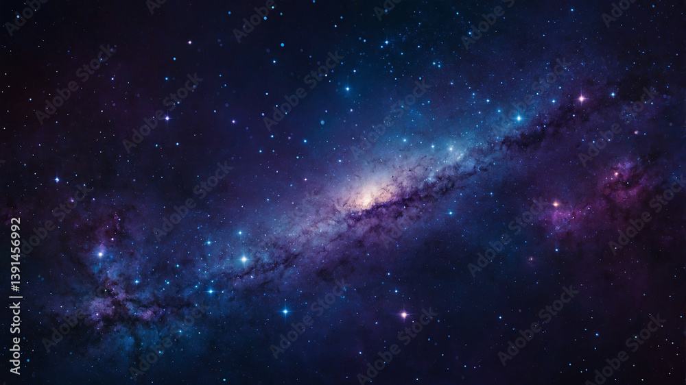 Fototapeta premium Majestic Deep Space View Of A Nebula With Countless Stars And Galaxies