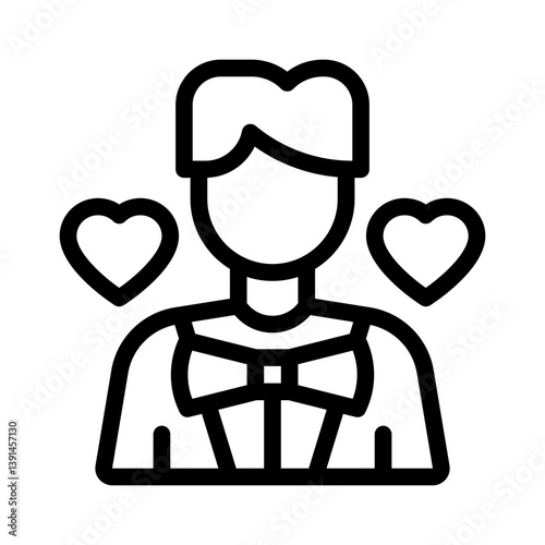 groom line icon