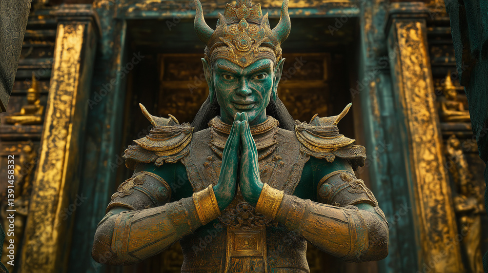 Fototapeta premium Statues in the temple