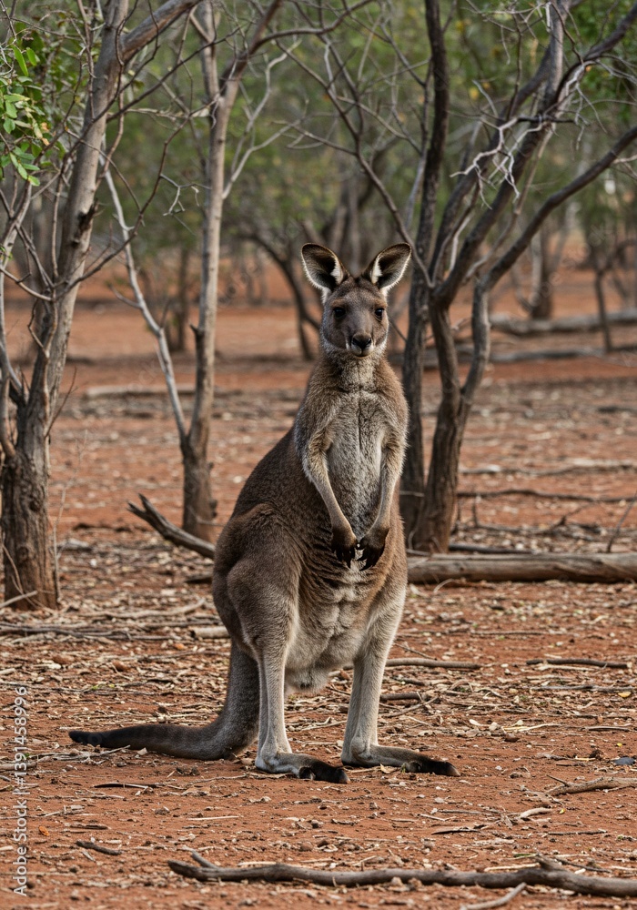 kangaroo with baby kangaroo with baby