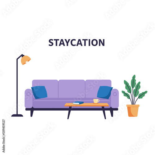 Cozy Living Room for a Staycation with Plants  