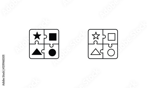 MAT icons set vector stock illustration