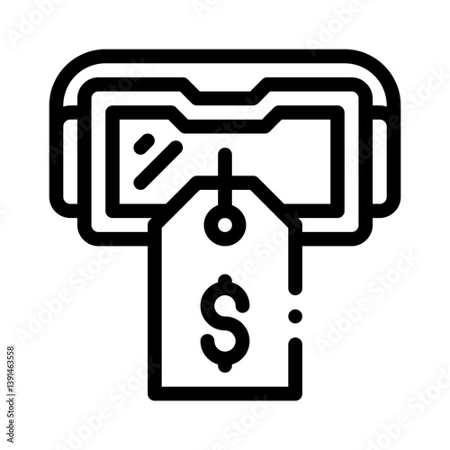 virtual shop line icon