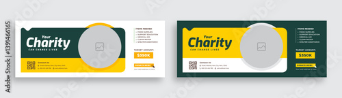 Charity fundraising & donation banner | Nonprofit facebook cover | Social media post template for awareness & humanitarian aid campaign