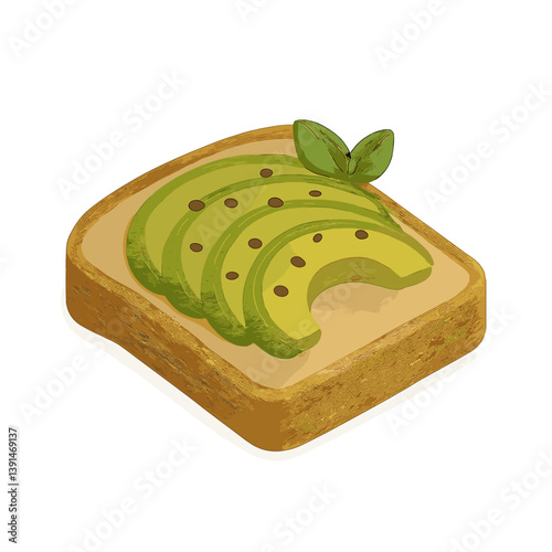 Avocado toast with fresh toppings on a wooden background  