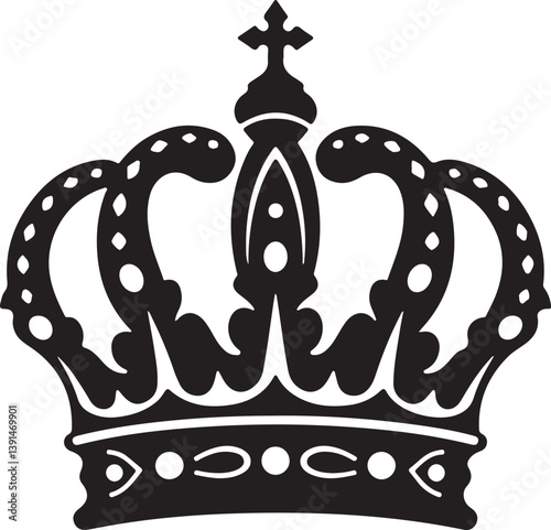 Collection of Royal Crown king ornament Silhouettes"